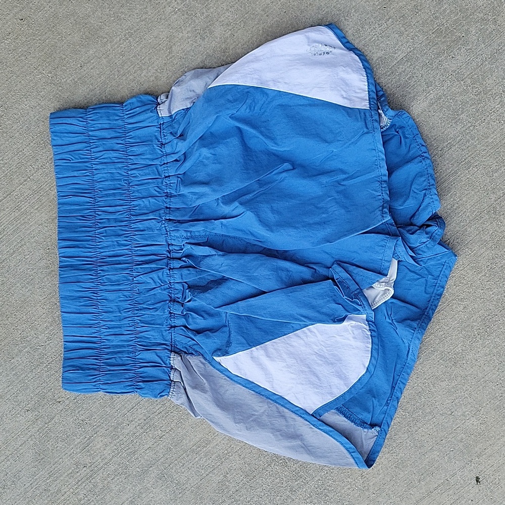Free People Blue and White Athletic Shorts